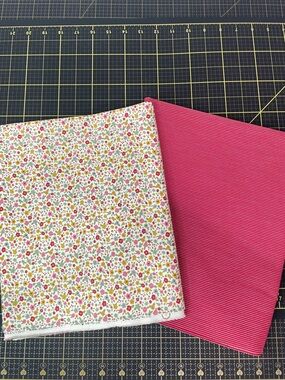 Tilda Creating Memories Evie Dove White & Woven Tinystripe Red
